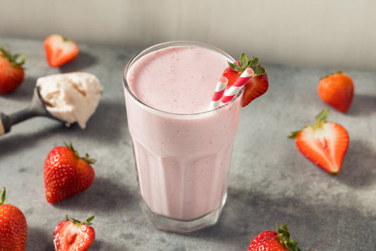 Batido de fresa y Gollagen: el shot de colágeno más rico que vas a probar