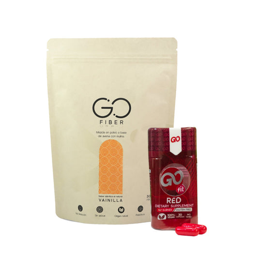 Dúo Go Fiber Fibra 300 gr y Go Fit Red 30 cápsulas