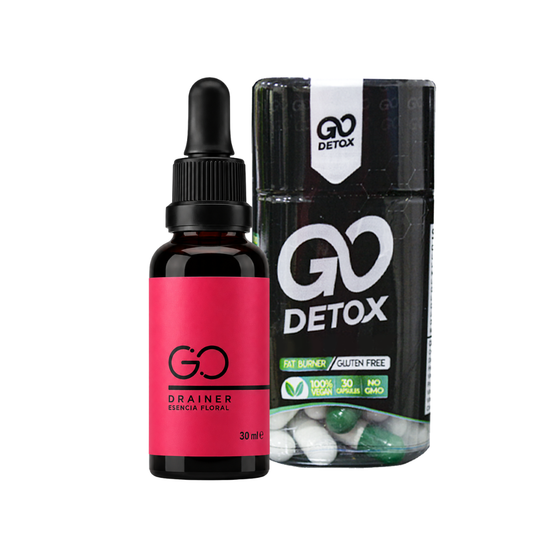 Combo Go Detox Doble Fórmula 30 cáps + Go Drainer 30 ml