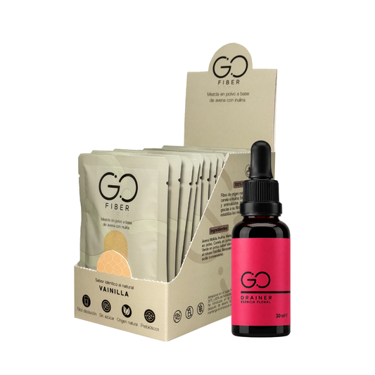 Combo: Go fiber 20 sachets (Caja) + Drenador Go Drainer 30 ml